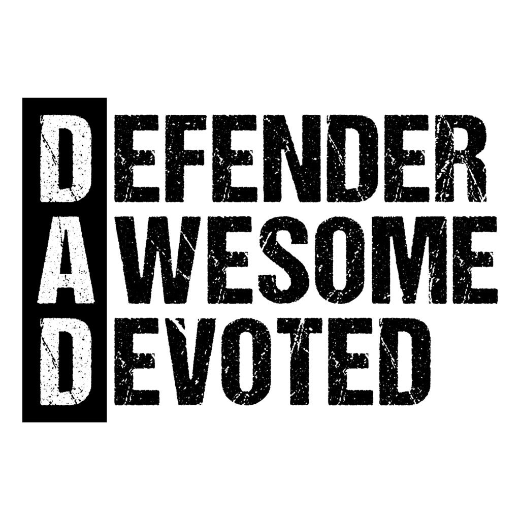 Bold Dad SVG Design with Defender Awesome Devoted Text for Cricut