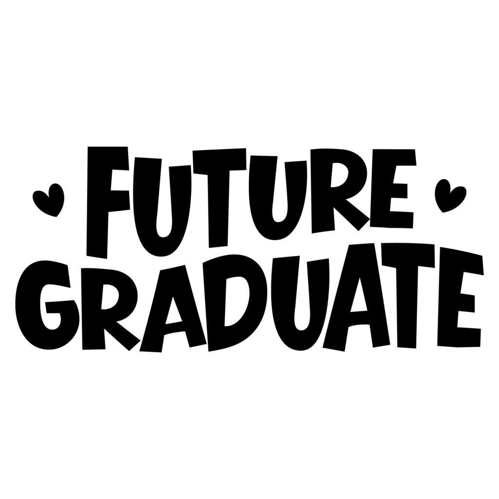 Future Graduate SVG design with graduation cap and diploma for Cricut and Silhouette projects