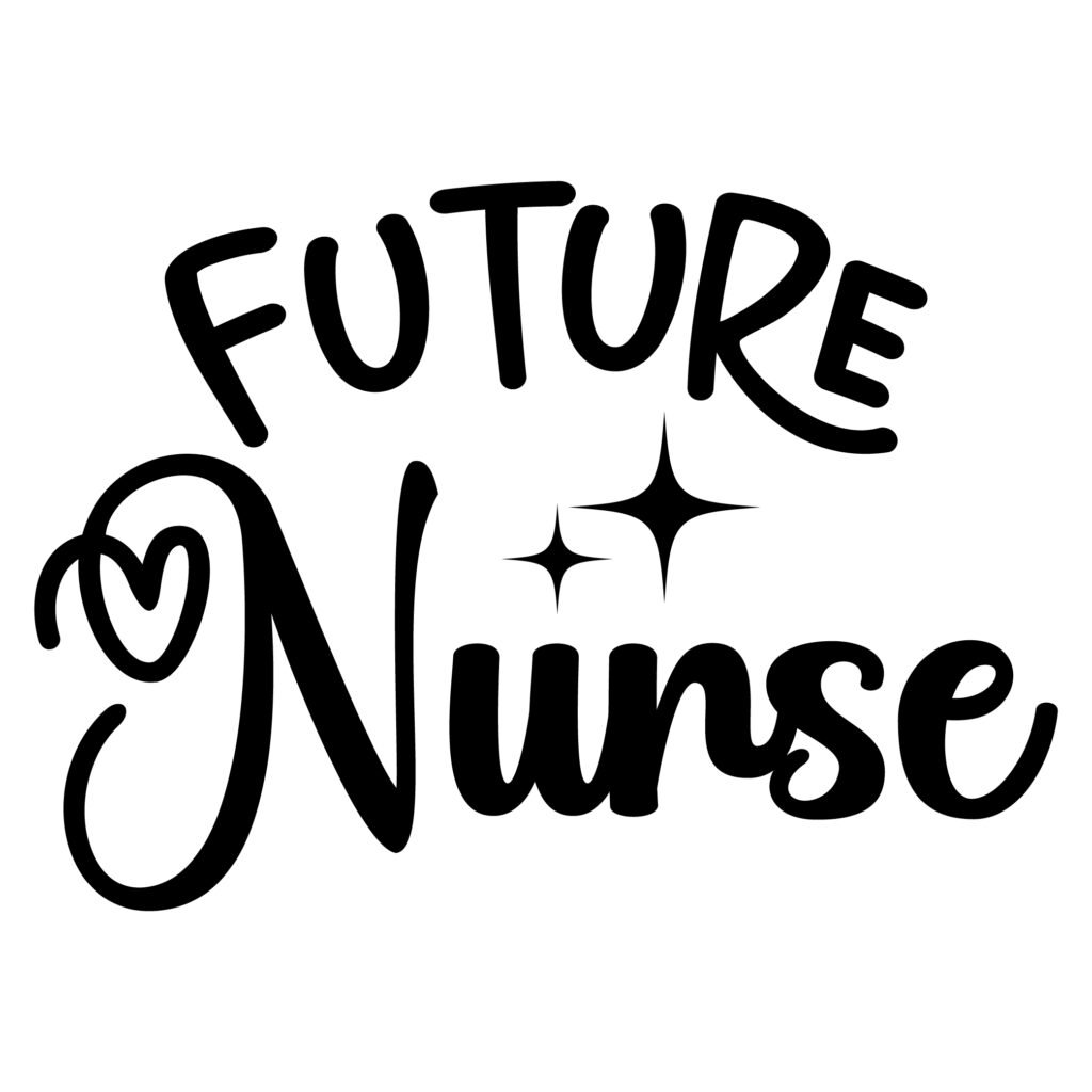 Future Nurse SVG file with graduation cap and stethoscope for medical students and future nurses