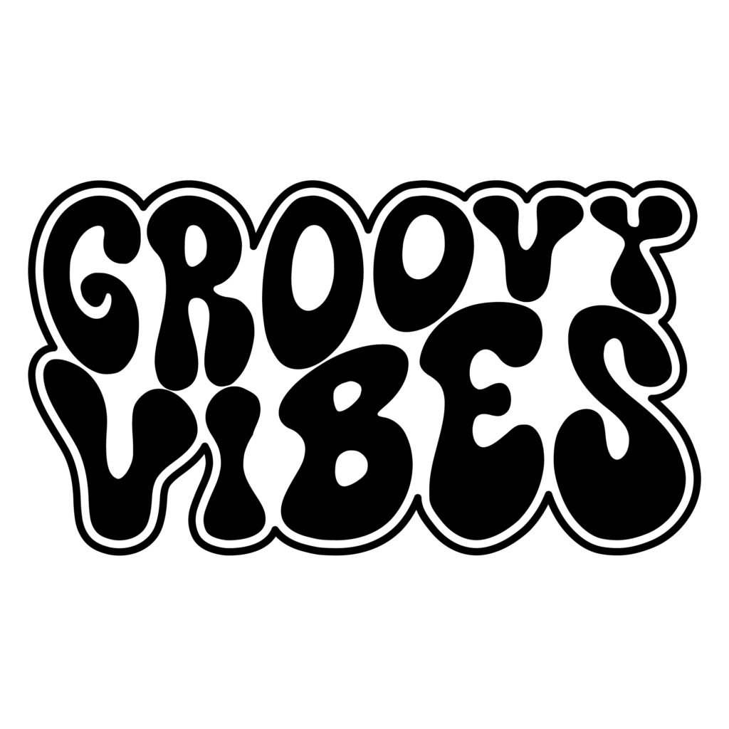 Colorful Retro Groovy Vibes SVG File for Cricut and Silhouette