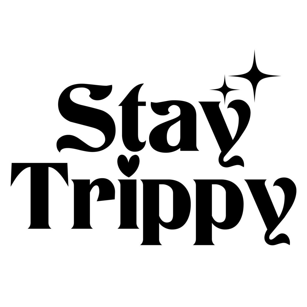 Psychedelic-inspired Stay Trippy SVG design for crafting, shirts, and digital projects