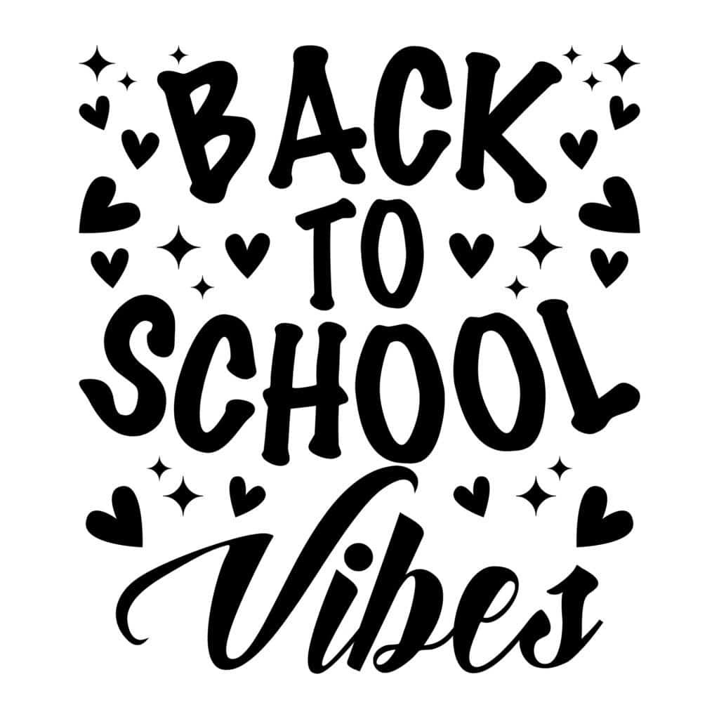 Back to School Vibes Free SVG design for Cricut and Silhouette projects