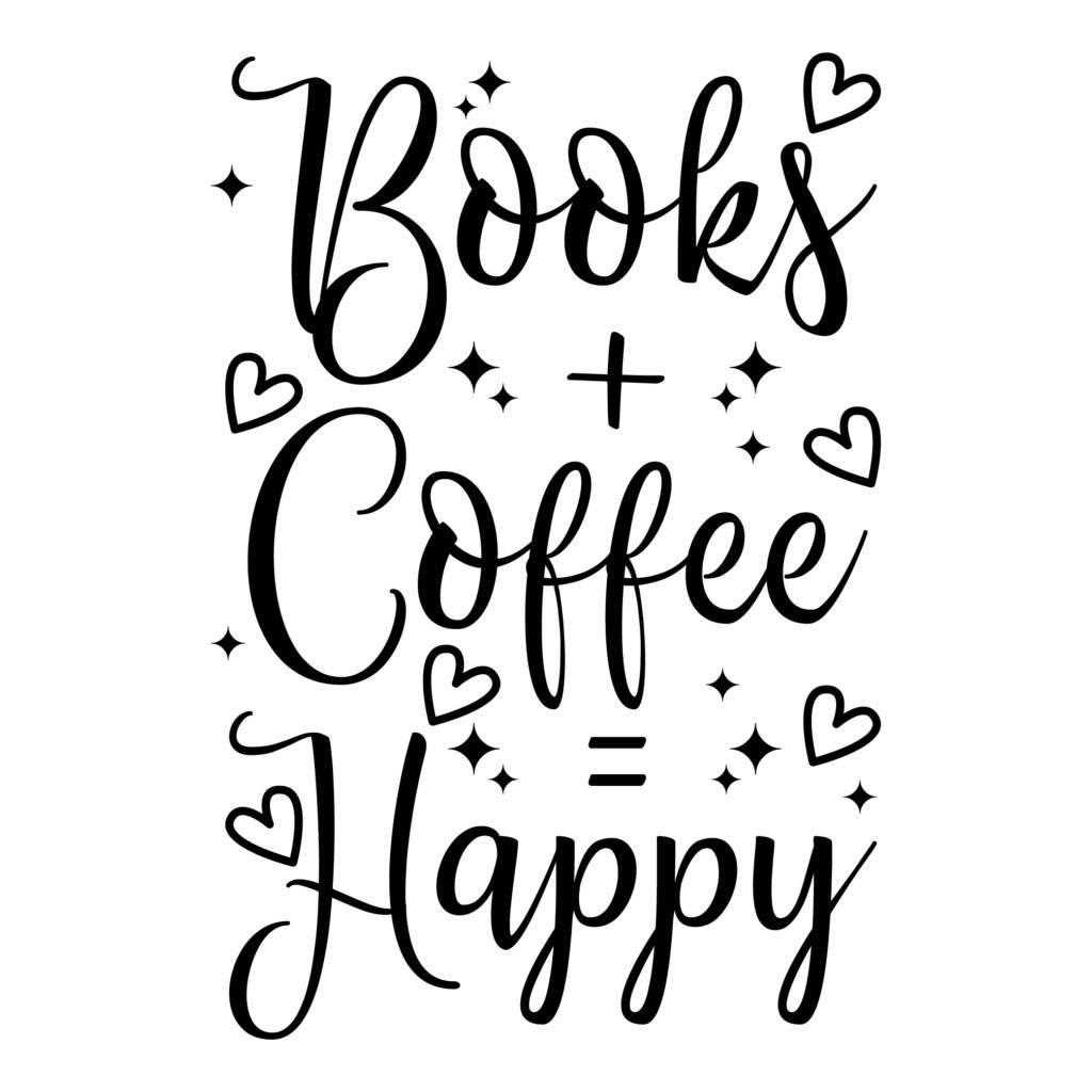 Books + Coffee = Happy Free Back to School SVG Design