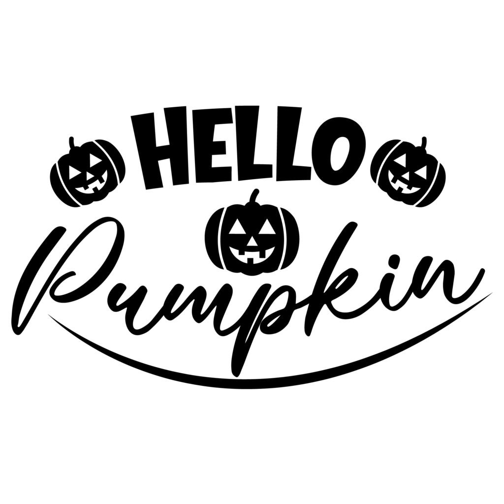 Free SVG Hello Pumpkin – Fall Calligraphy Design for Cricut