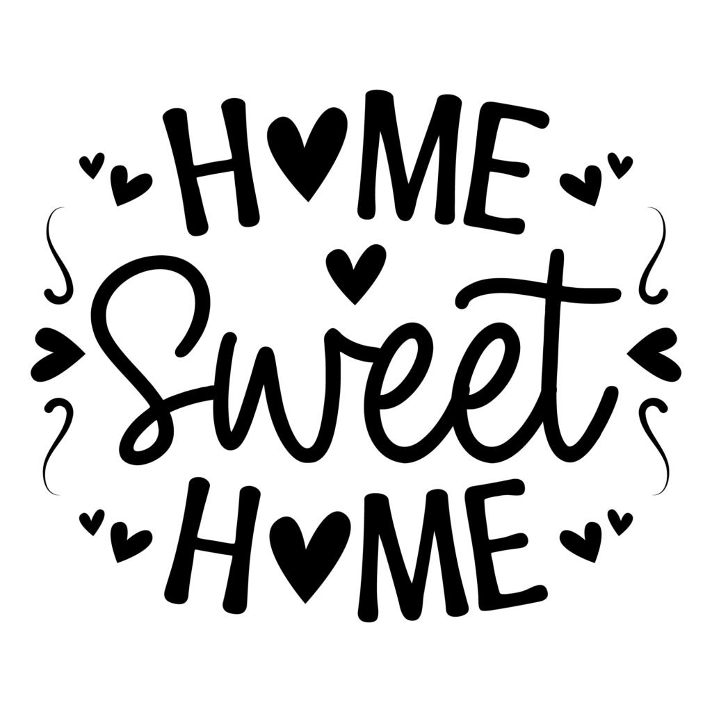 Free SVG Home Sweet Home design for wall art and crafts