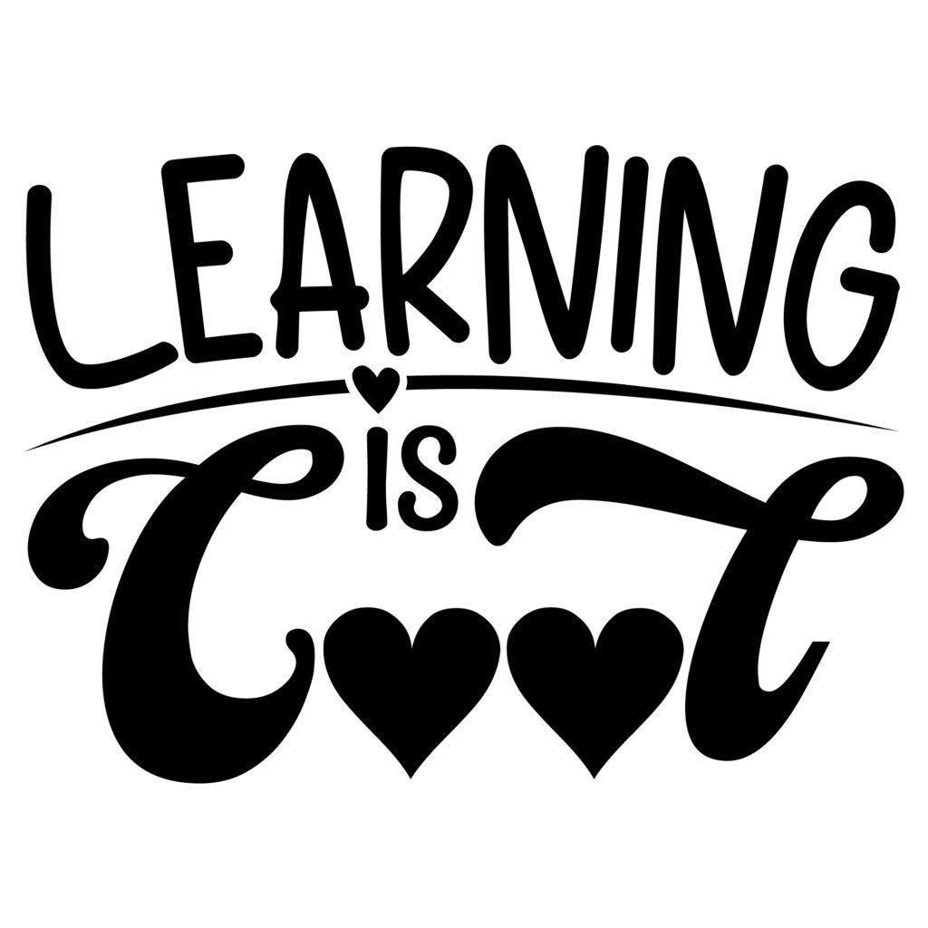 Learning Is Cool back to school SVG design for kids, cute printable for teachers, students, and classroom decor, free download