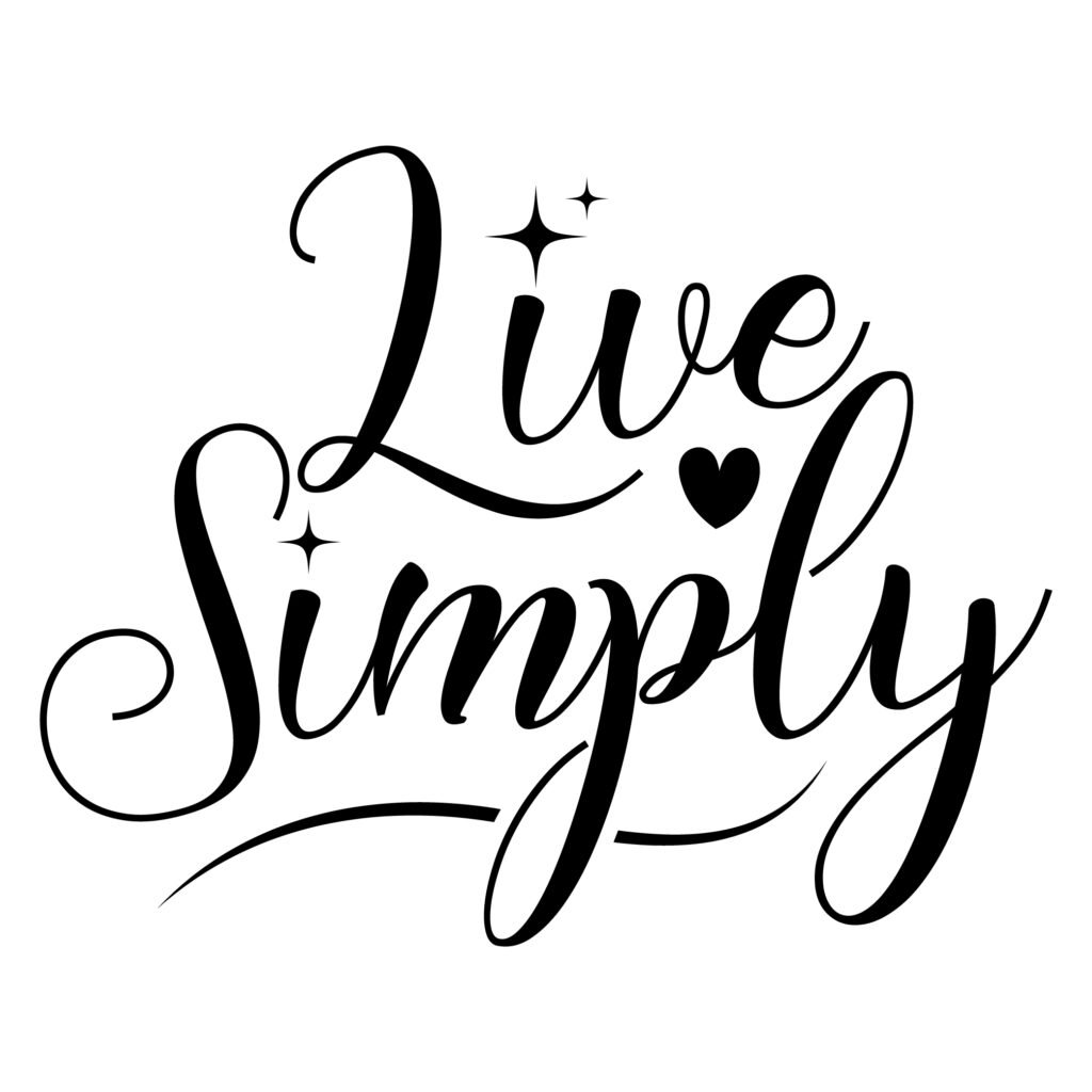 Live Simply – Free SVG Quotes Design for Minimalist & Positive Lifestyle