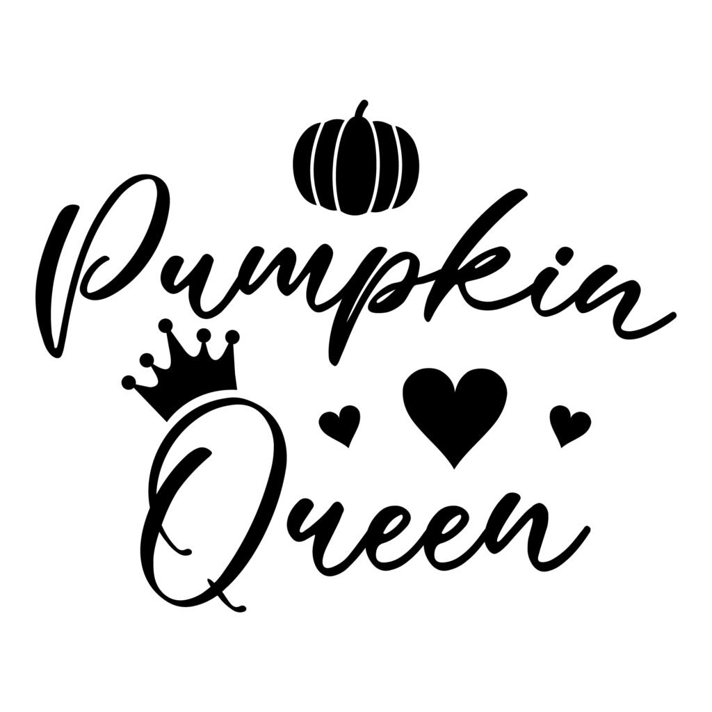 Cute Pumpkin Queen SVG -Halloween pumpkin clipart for Cricut