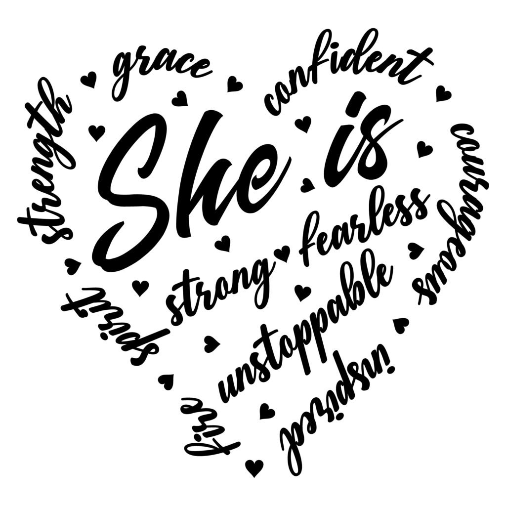 She Is Strong SVG preview -inspirational free svg for strong women