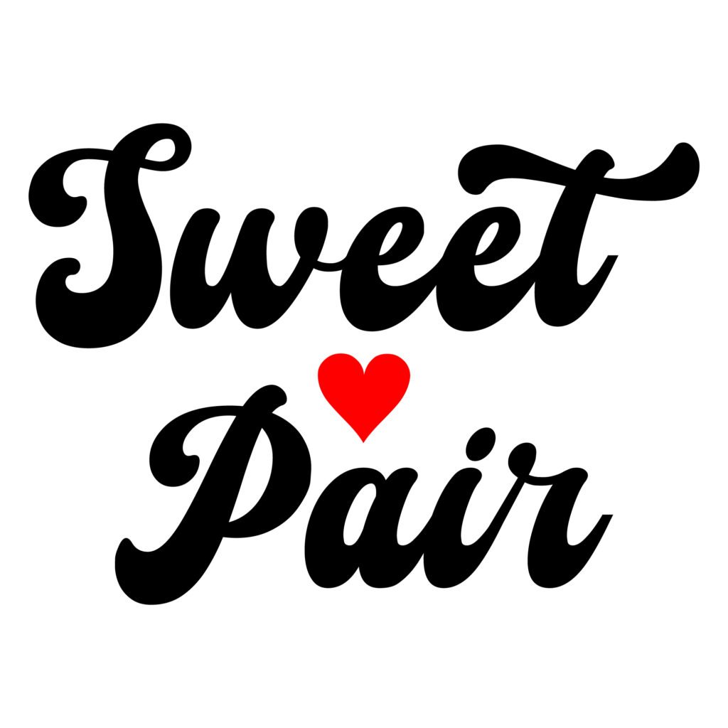 Sweet Pair romantic love quotes SVG for couples, wedding and anniversary