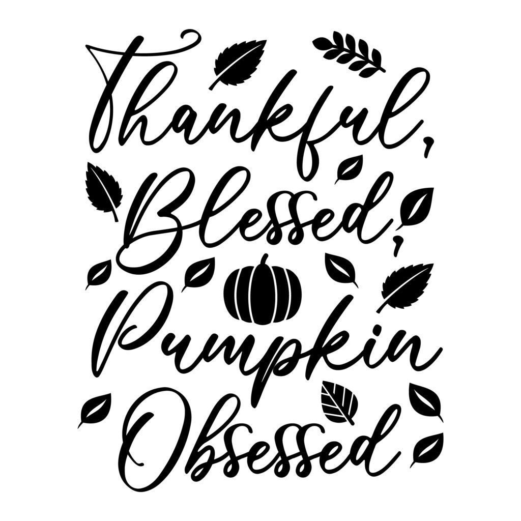 Thankful blessed pumpkin SVG for Cricut, pumpkin obsessed cut file preview