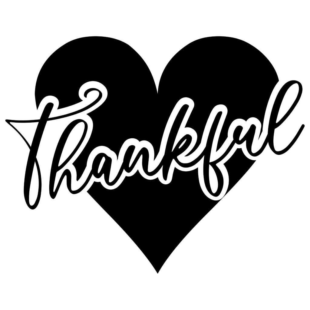Thankful Heart SVG with thankful wording inside heart, printable for Cricut and Thanksgiving decor