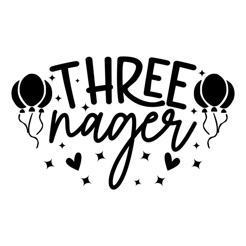 Free Birthday SVG design bundle including One-derful, Two Sweet, Three-nager, and Four-ever Young birthday SVG files.