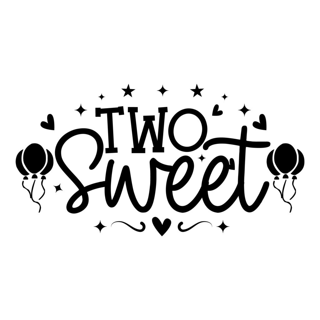 Free Birthday SVG design bundle including One-derful, Two Sweet, Three-nager, and Four-ever Young birthday SVG files.