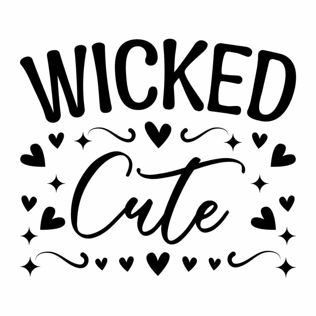 Wicked Cute Halloween SVG free design for Cricut and Silhouette projects, perfect for spooky season crafts.