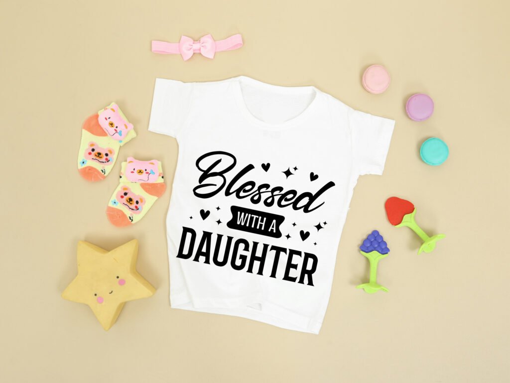 Blessed with a Daughter SVG free design for Cricut and Silhouette projects.
