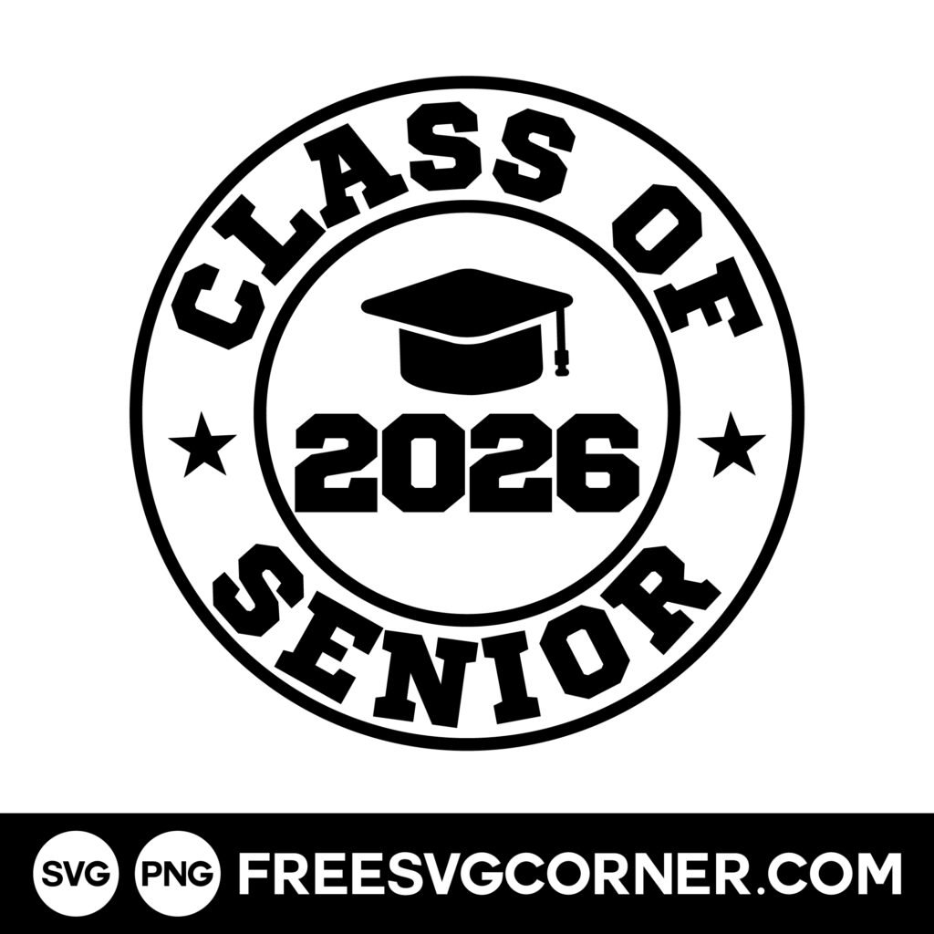 class of 2026 senior graduation svg free cut file