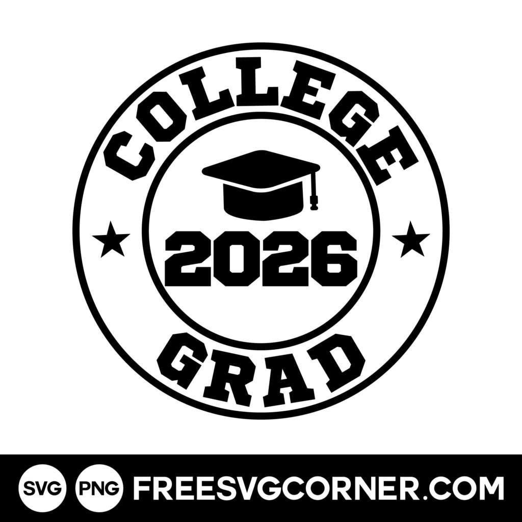 college graduation svg free class of 2026 cut file