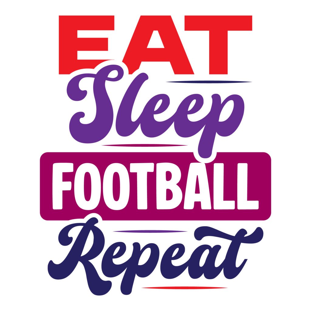 Eat Sleep Football Repeat SVG Free Download - Cricut & Silhouette Cut File