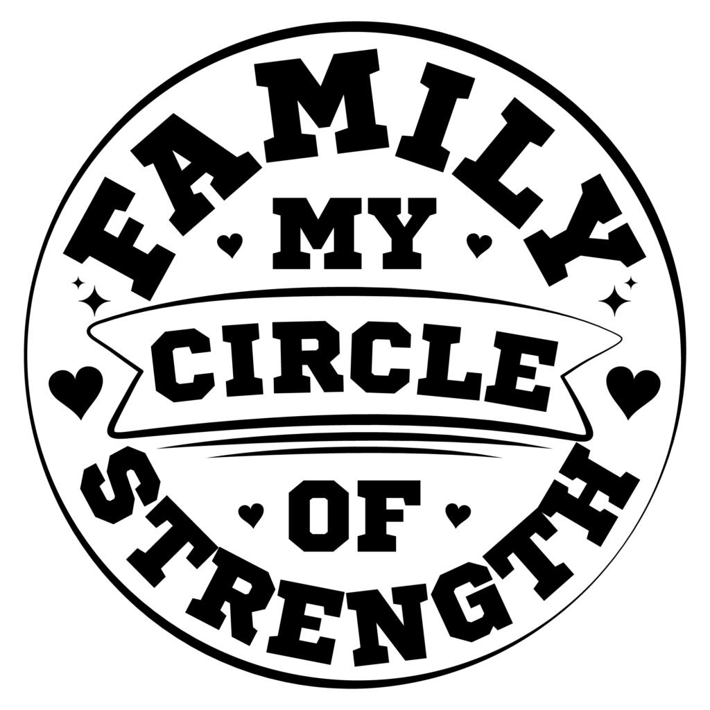 Family My Circle of Strength SVG Free Download for Cricut and Silhouette