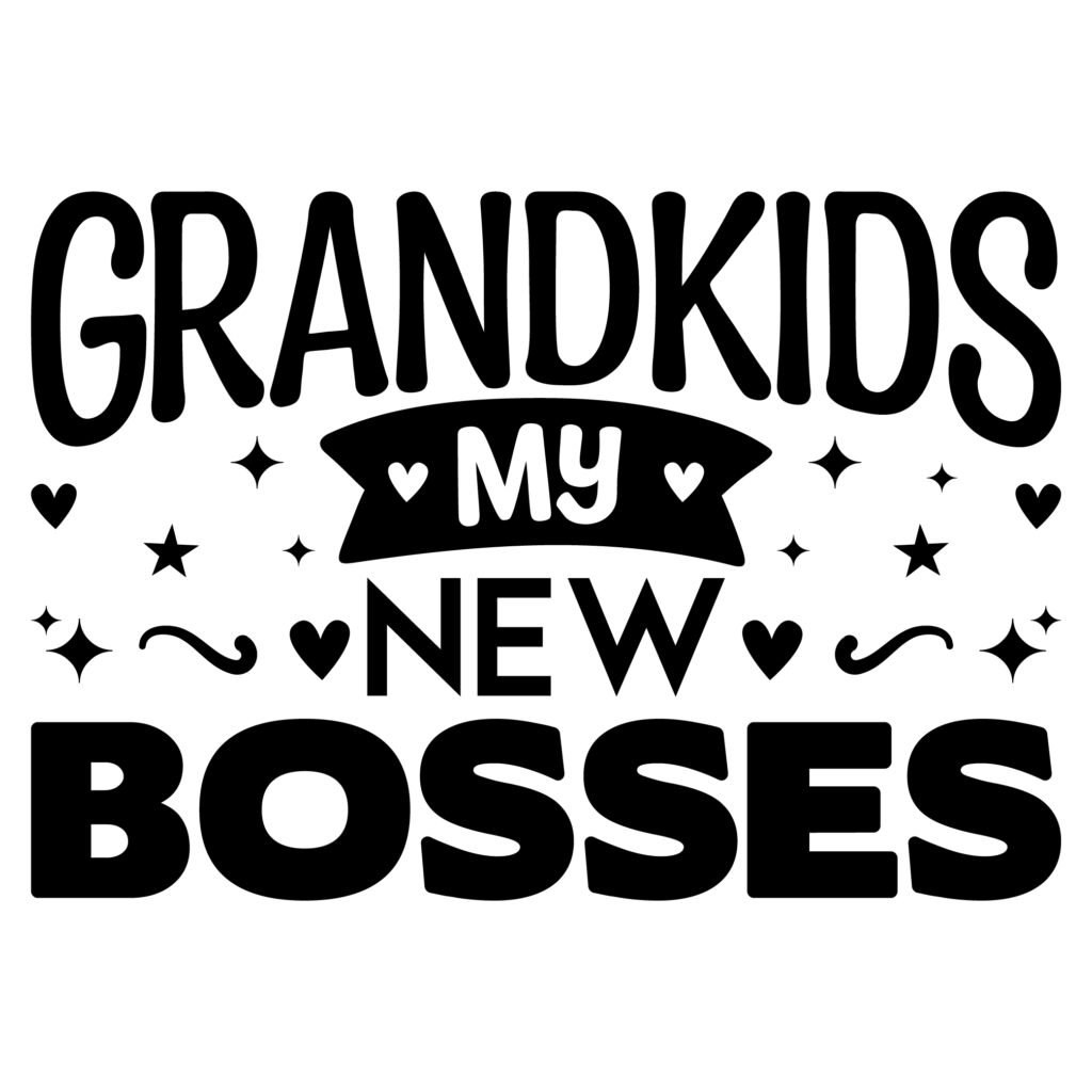 Free Grandkids My New Bosses SVG Design for Retirement Crafts Cricut Silhouette