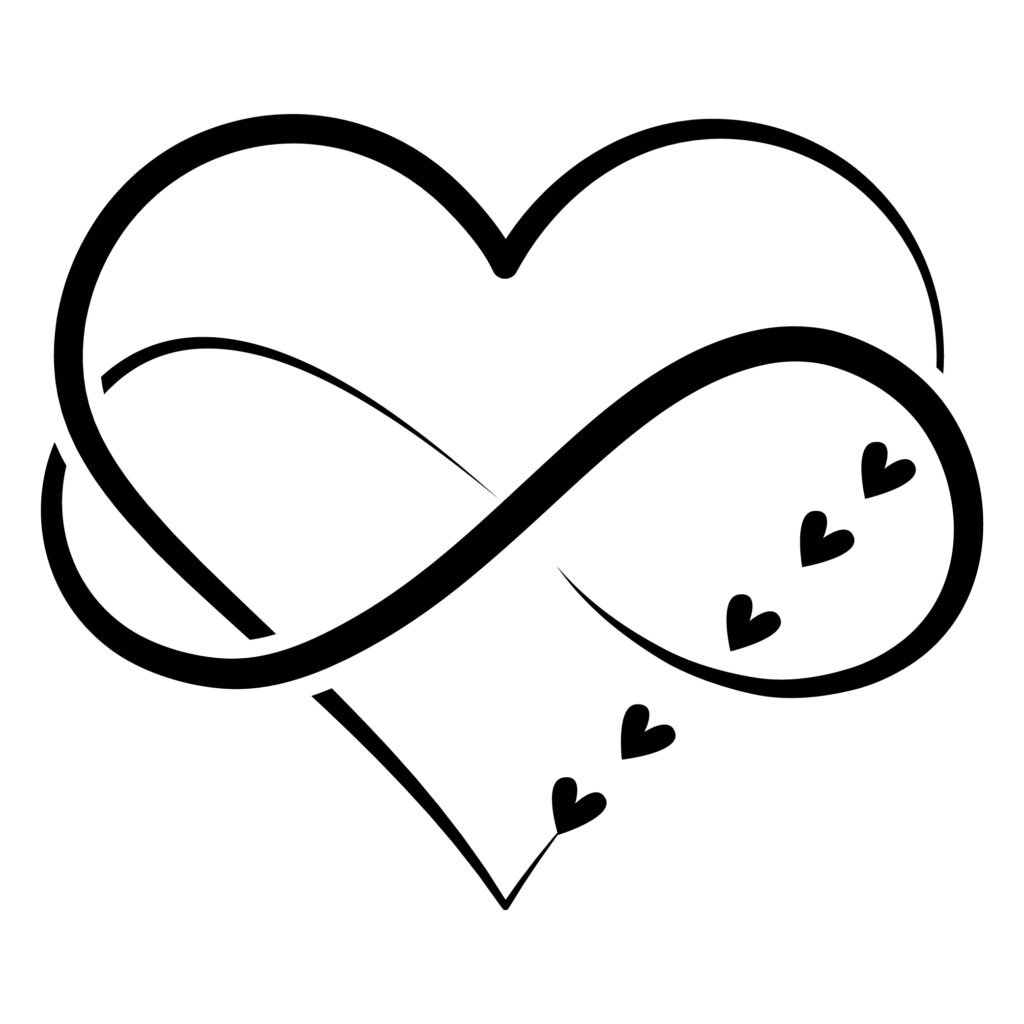 Infinity Heart SVG Free romantic love symbol design for couples, weddings, and Valentine’s Day crafts