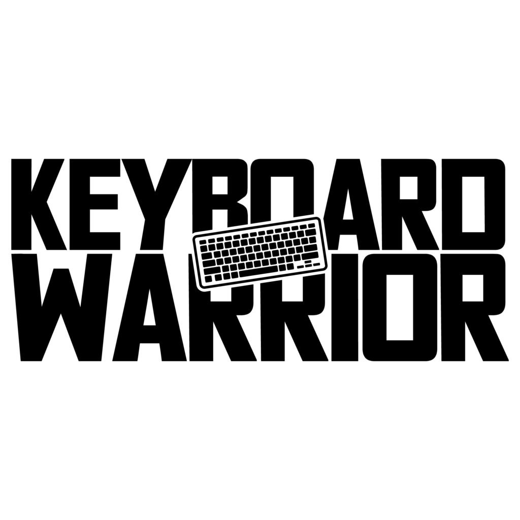 Keyboard Warrior SVG free funny quote design for Cricut and Silhouette