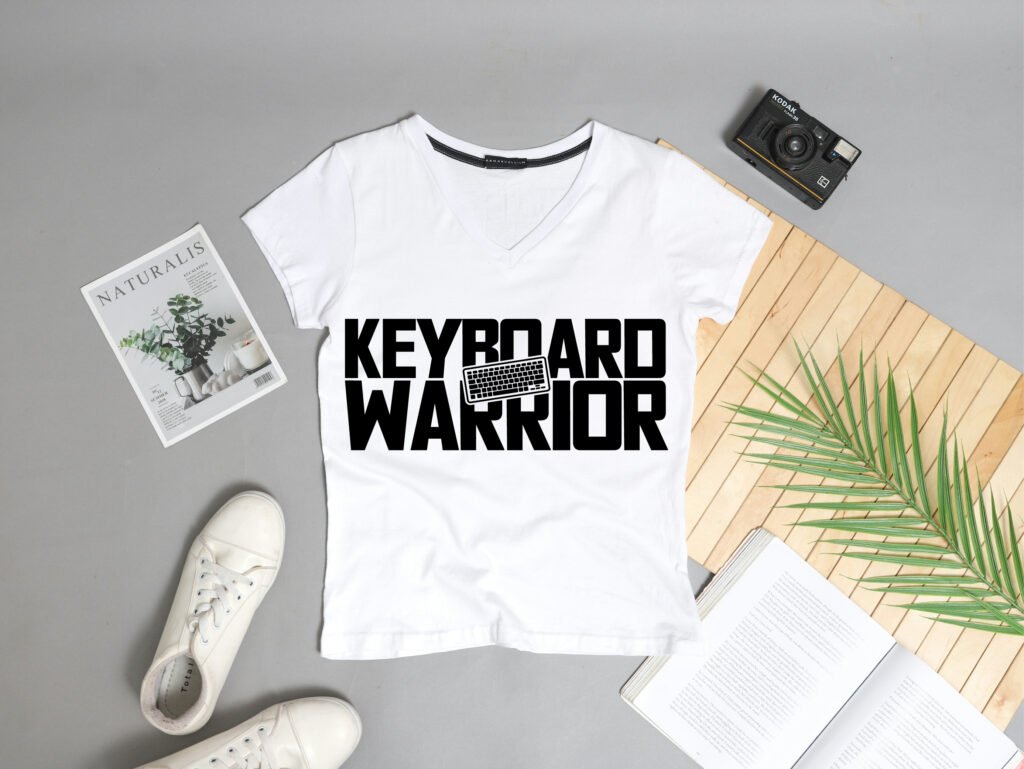 Keyboard Warrior SVG free funny quote design for Cricut and Silhouette