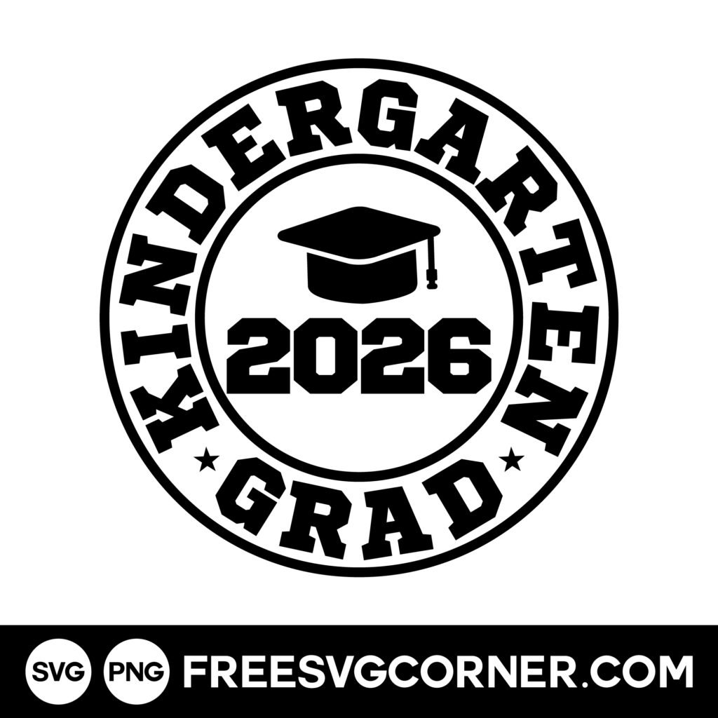 kindergarten graduation svg free class of 2026 design