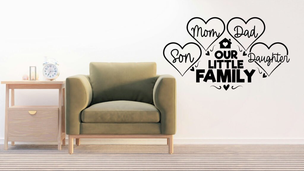 Our Little Family SVG Free Download - Family Love SVG for Mom, Dad, Son, Daughter