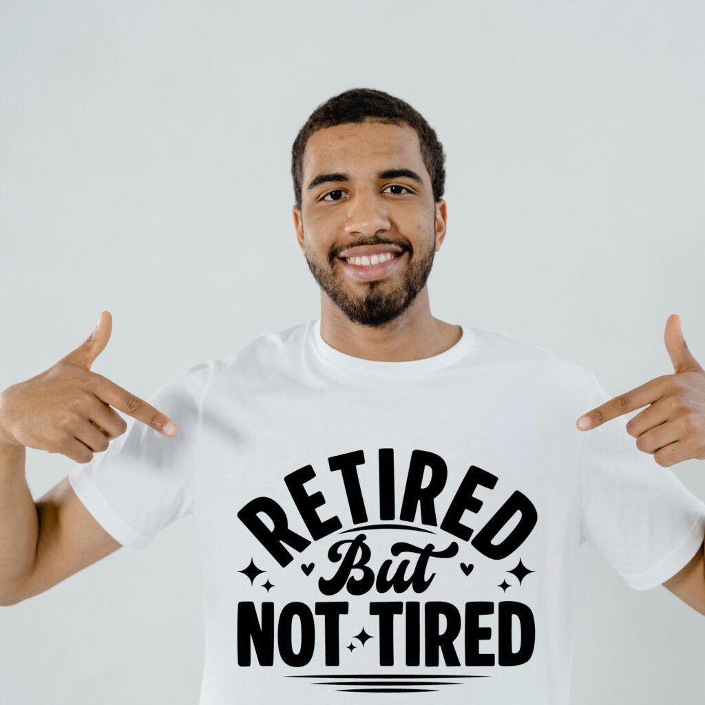 Retired But Not Tired SVG Free Download for Cricut and Silhouette