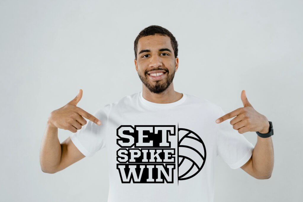 Set Spike Win Volleyball SVG design for Cricut and Silhouette free download