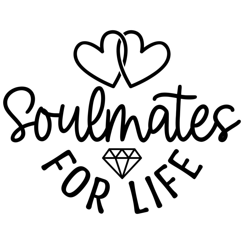 Soulmates for Life SVG Free Wedding Design Download for Cricut and Silhouette