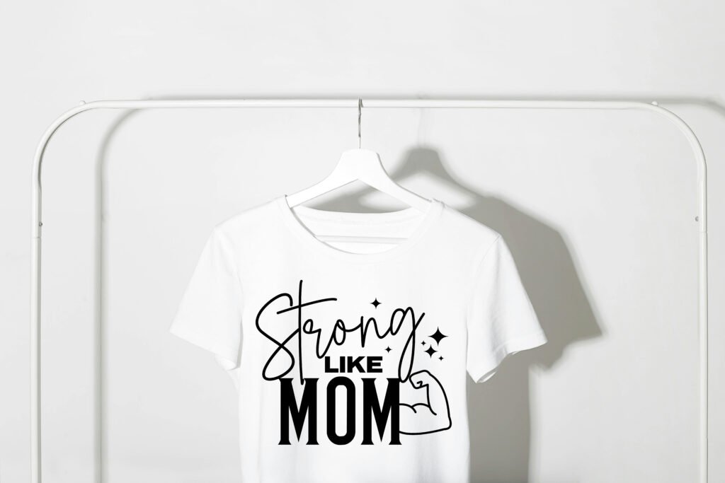Strong Like Mom SVG Free Download for Cricut and Silhouette