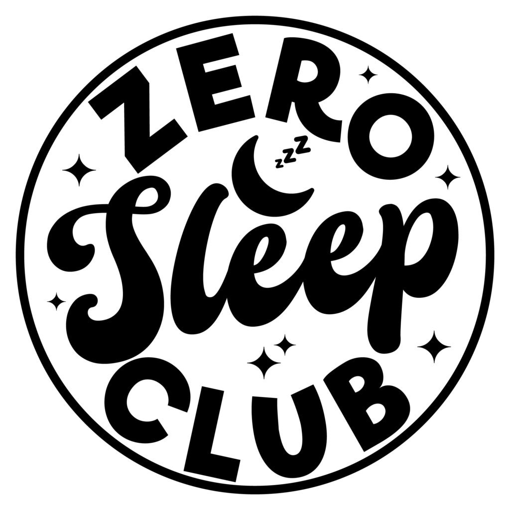 Zero Sleep Club SVG Free Download for Cricut and Silhouette
