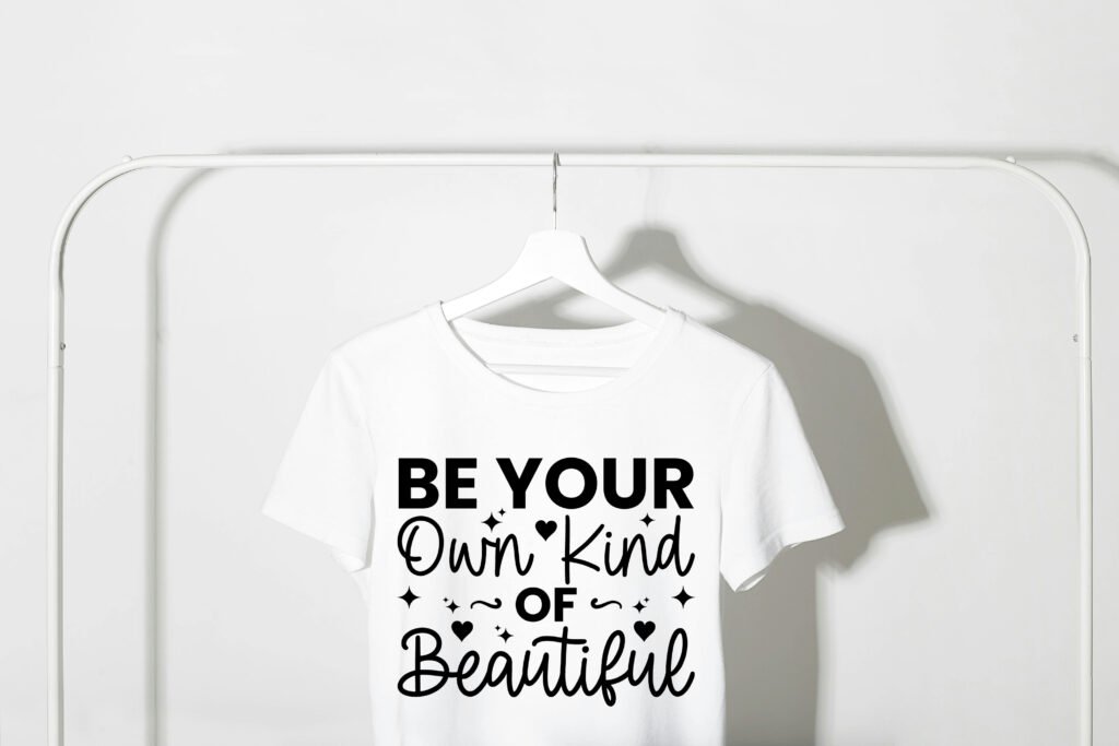 Be Your Own Kind Of Beautiful Free SVG design featuring an inspirational self love quote in a stylish font, perfect for Cricut and Silhouette projects, ideal for t shirts, mugs, and home decor crafts.