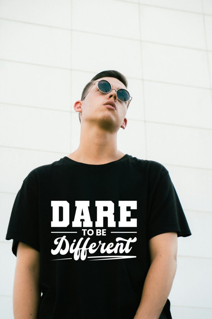 Dare to Be Different SVG free download for Cricut and Silhouette. Self love quote design ideal for shirts, mugs, and wall art.