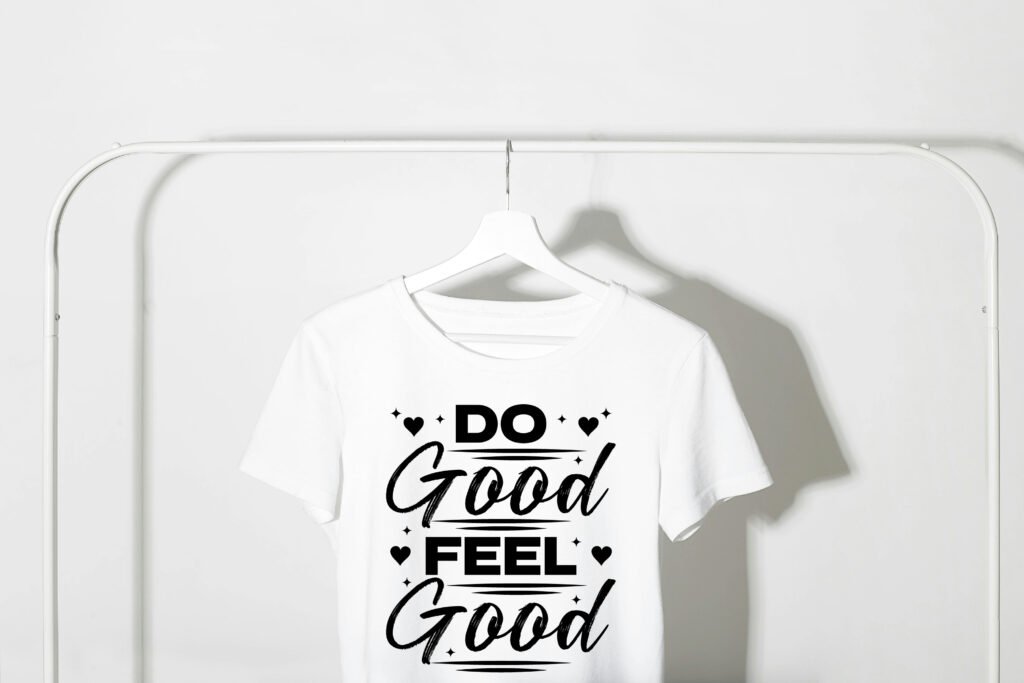 Do Good Feel Good free SVG design for self love and positive lifestyle.