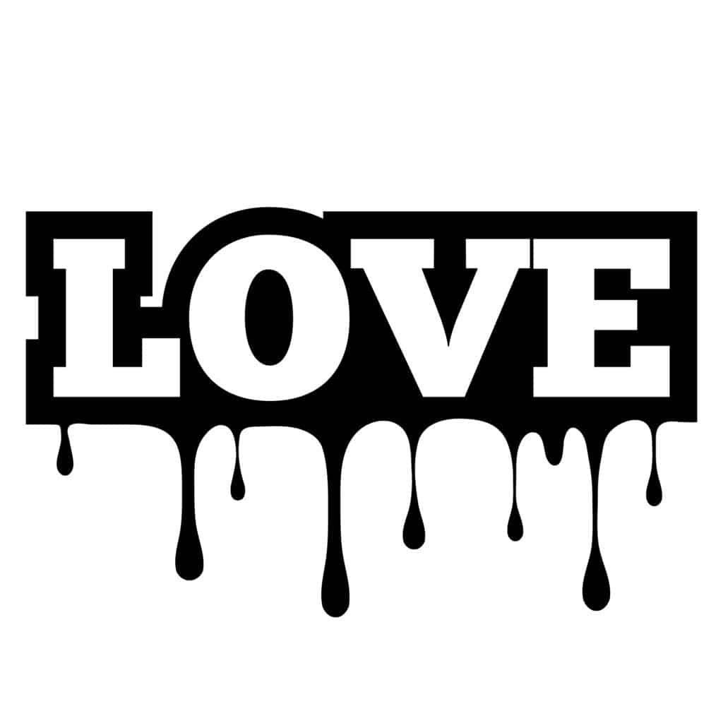 Dripping Love Free SVG Design for Valentine Crafts and Art Projects