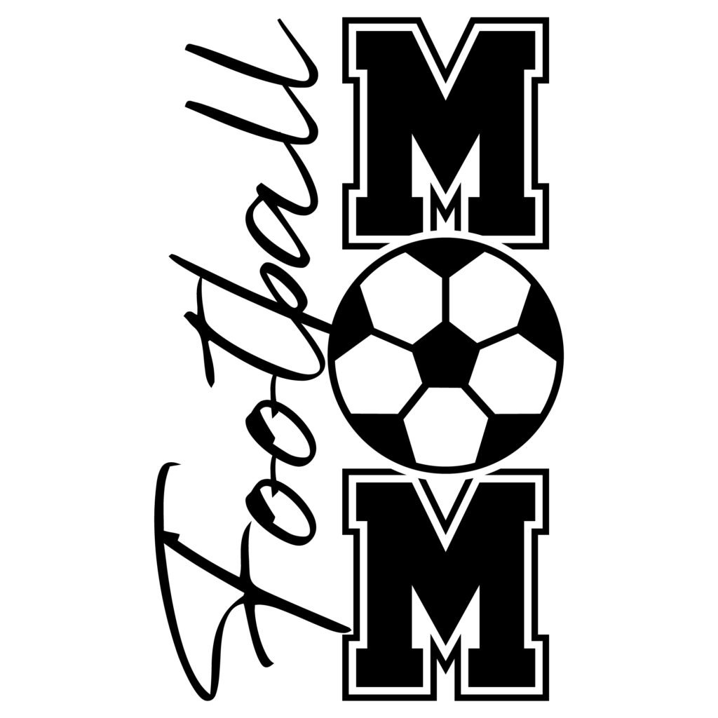 “A stylish Football Mom SVG design featuring bold lettering with a football graphic, perfect for shirts, mugs, and crafts.