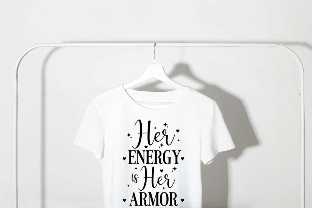 Her Energy is Her Armor SVG free download with a motivational self love quote for females. Great for Cricut and Silhouette projects such as t shirts, mugs, tote bags, and wall art. A stunning reminder of inner power and good vibes.