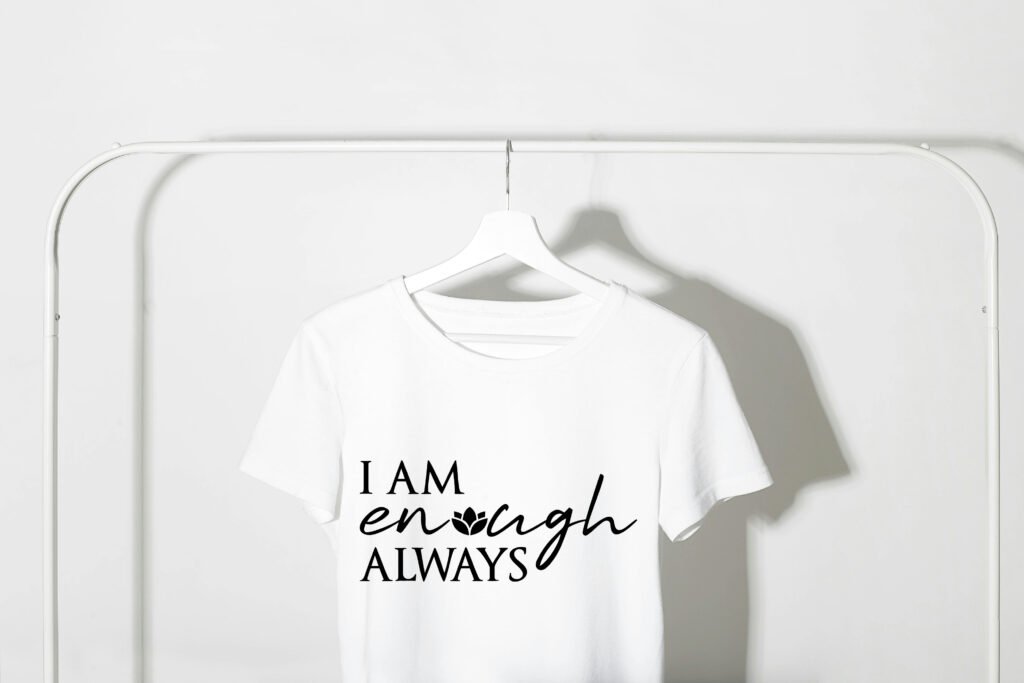I Am Enough Always SVG free motivational design preview