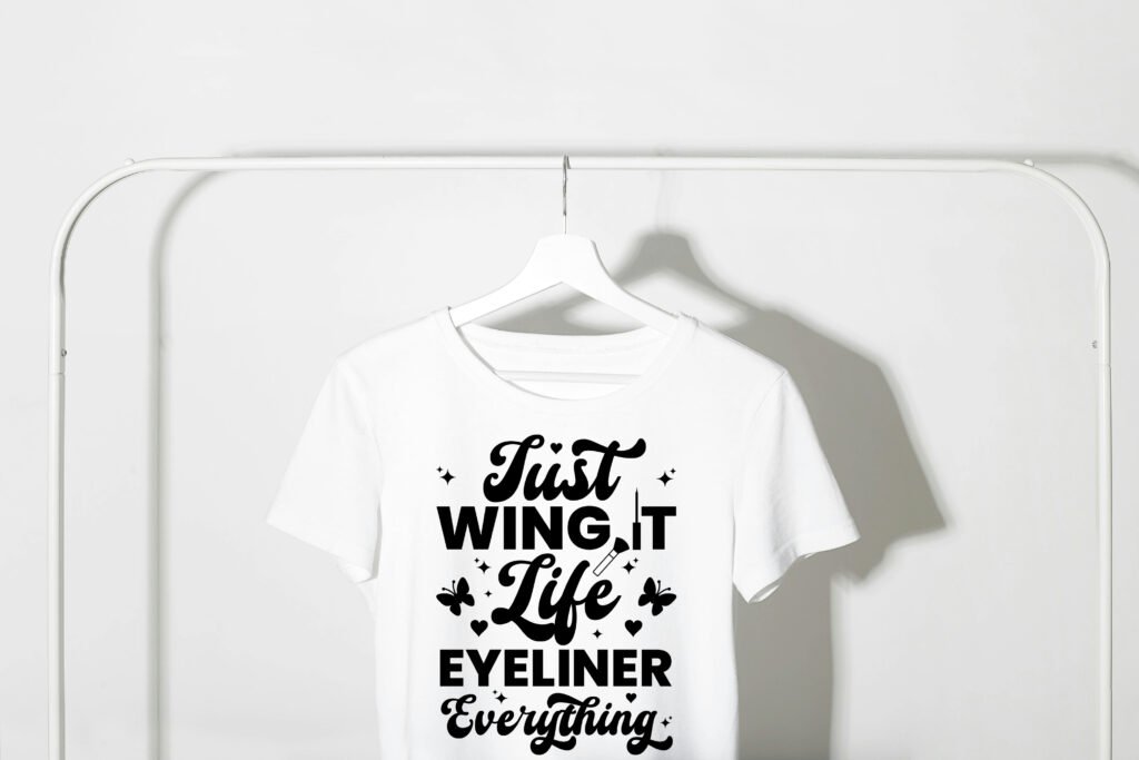 Just Wing It Life Eyeliner Everything SVG Free Funny Quote Design for Cricut and Silhouette