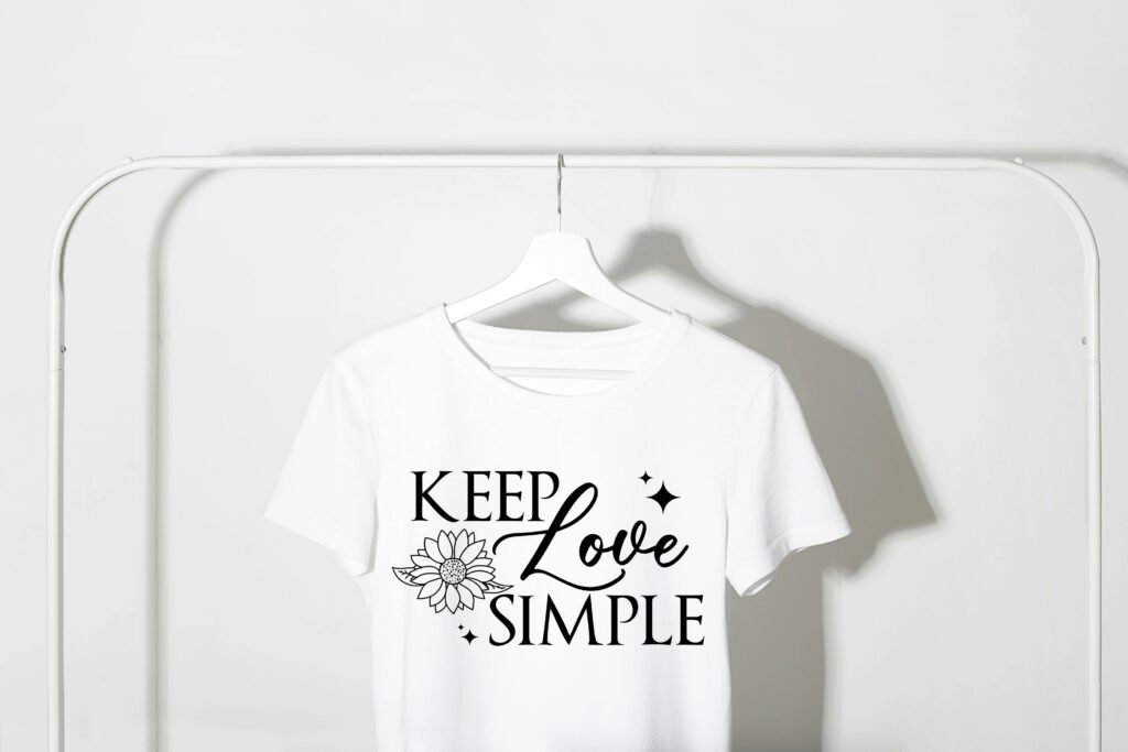 Keep Love Simple SVG design free download romantic quote