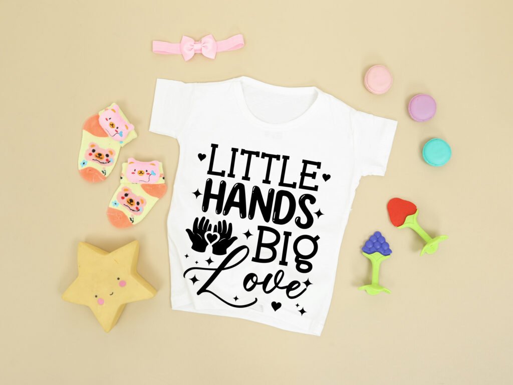 Free Little Hands Big Love SVG baby and family craft project design