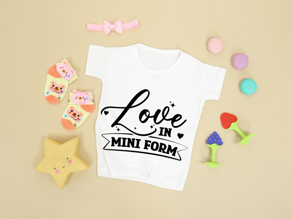 Love in Mini Form SVG design for baby love and family crafts