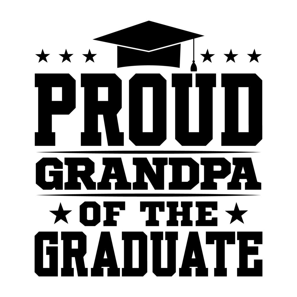 Proud Grandpa of the Graduate SVG free download for crafts and shirts