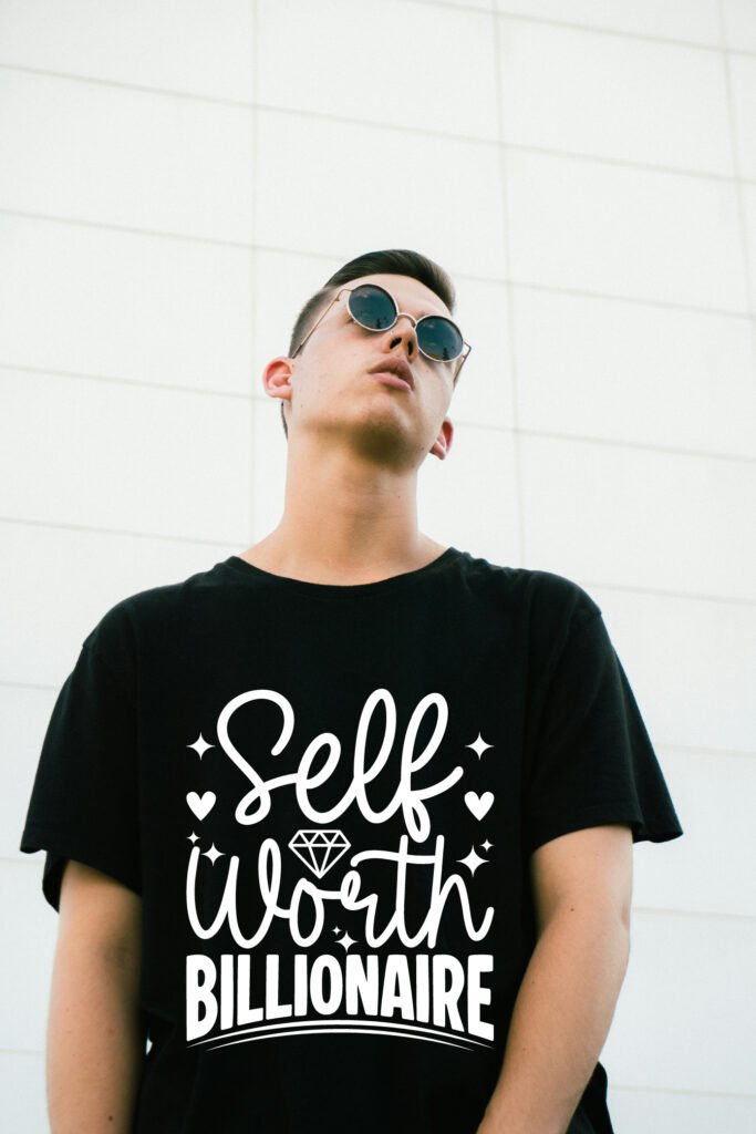 Self Worth Billionaire SVG free motivational design for Cricut and Silhouette