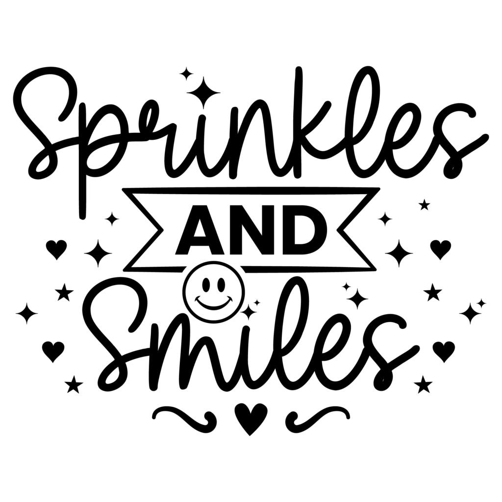 Sprinkles and Smiles SVG Free Download Design for Cricut and Silhouette