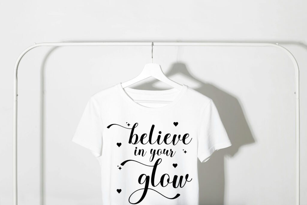 Believe in Your Glow SVG Free Download motivational self-love design for t-shirts, mugs, prints, and crafting projects